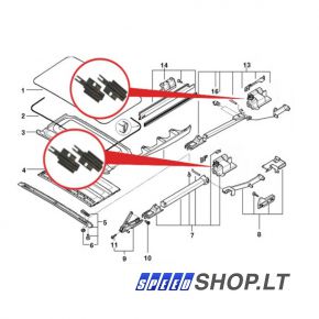 BMW E39 E53 stoglangio rem dalys
